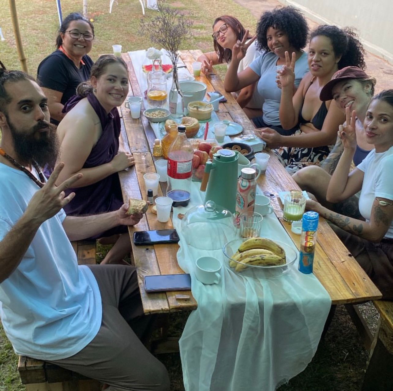 Foto do grupo reunido na Casa Verde